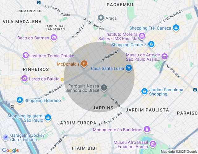 Imóvel no mapa