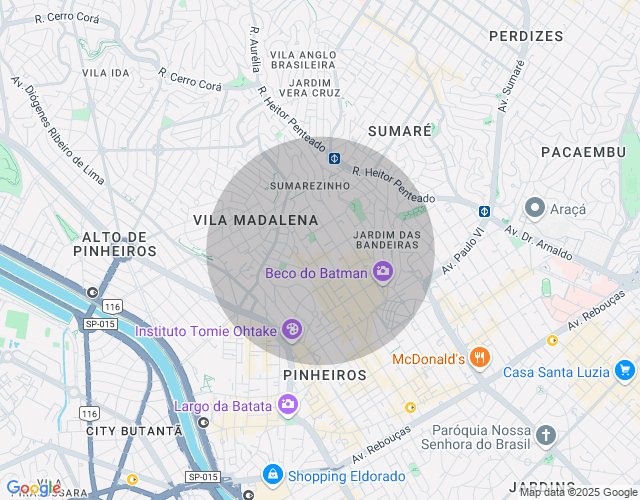 Imóvel no mapa