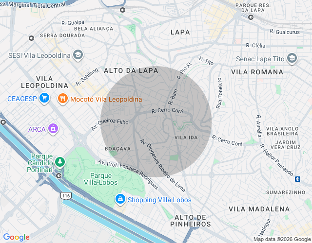 Imóvel no mapa