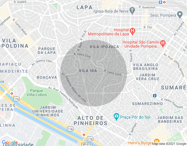 Imóvel no mapa