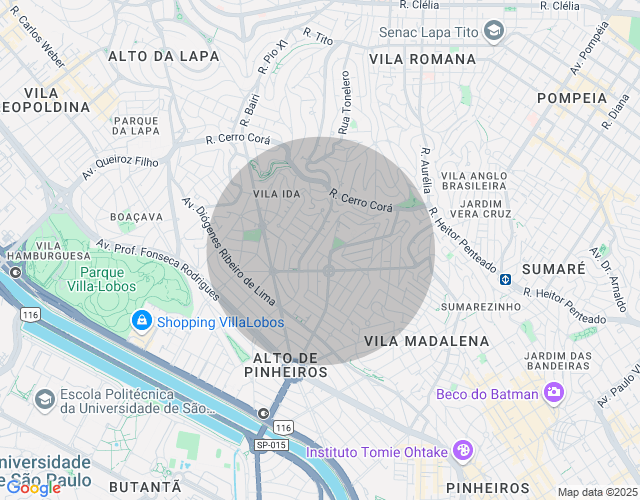 Imóvel no mapa