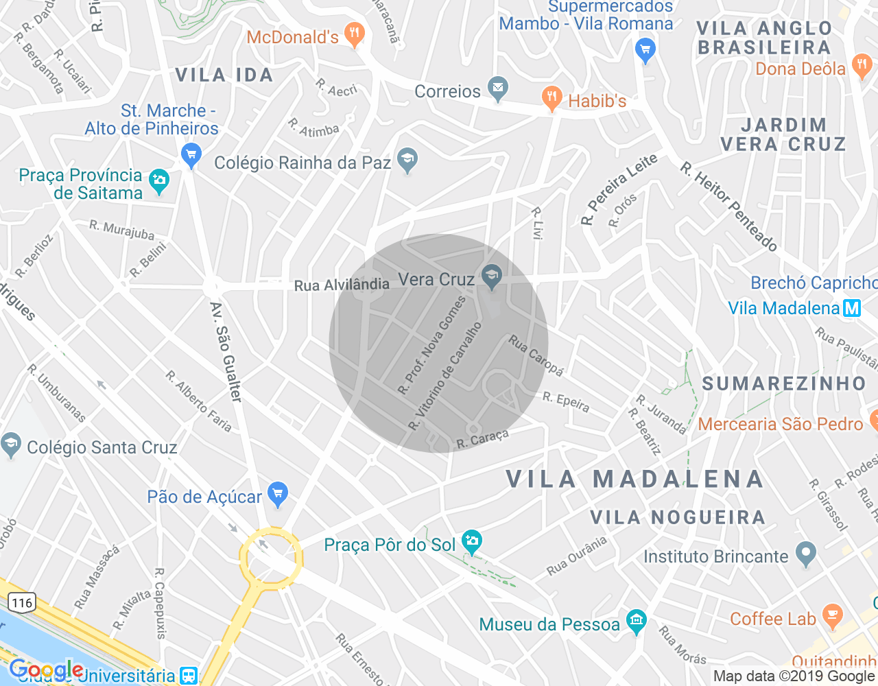 Imóvel no mapa