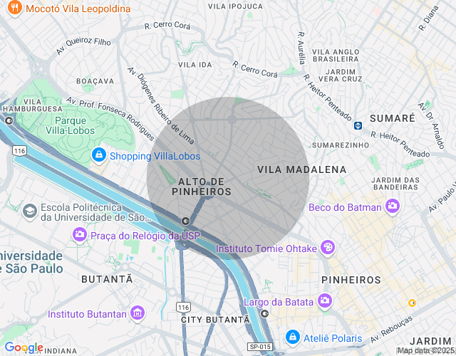 Imóvel no mapa