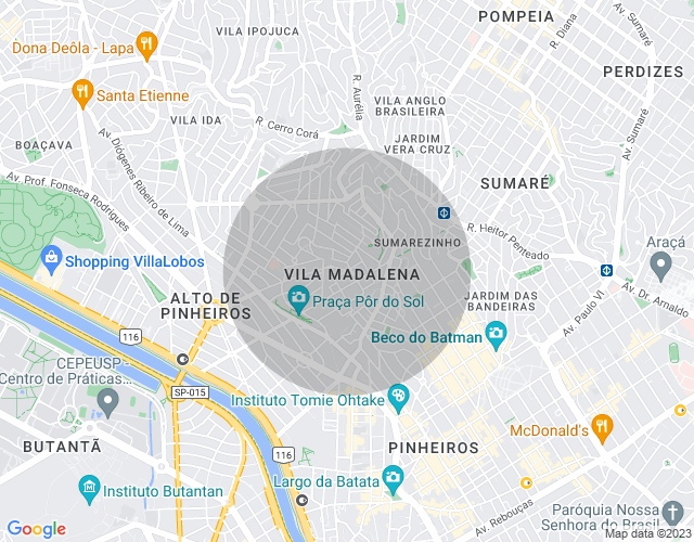 Imóvel no mapa