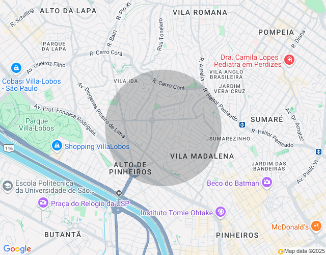 Imóvel no mapa