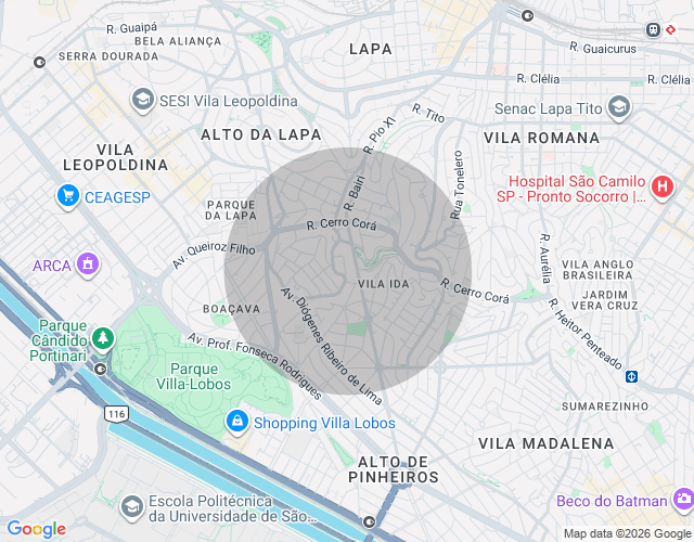 Imóvel no mapa