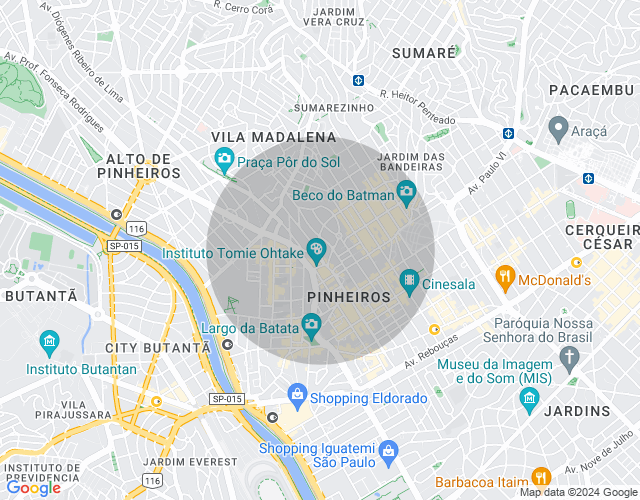 Imóvel no mapa