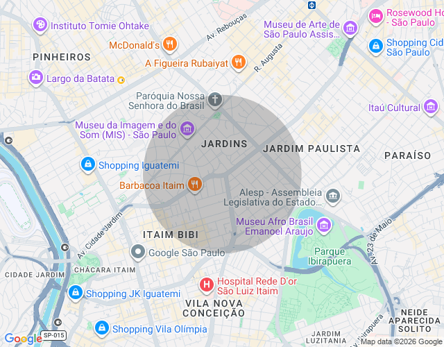 Imóvel no mapa