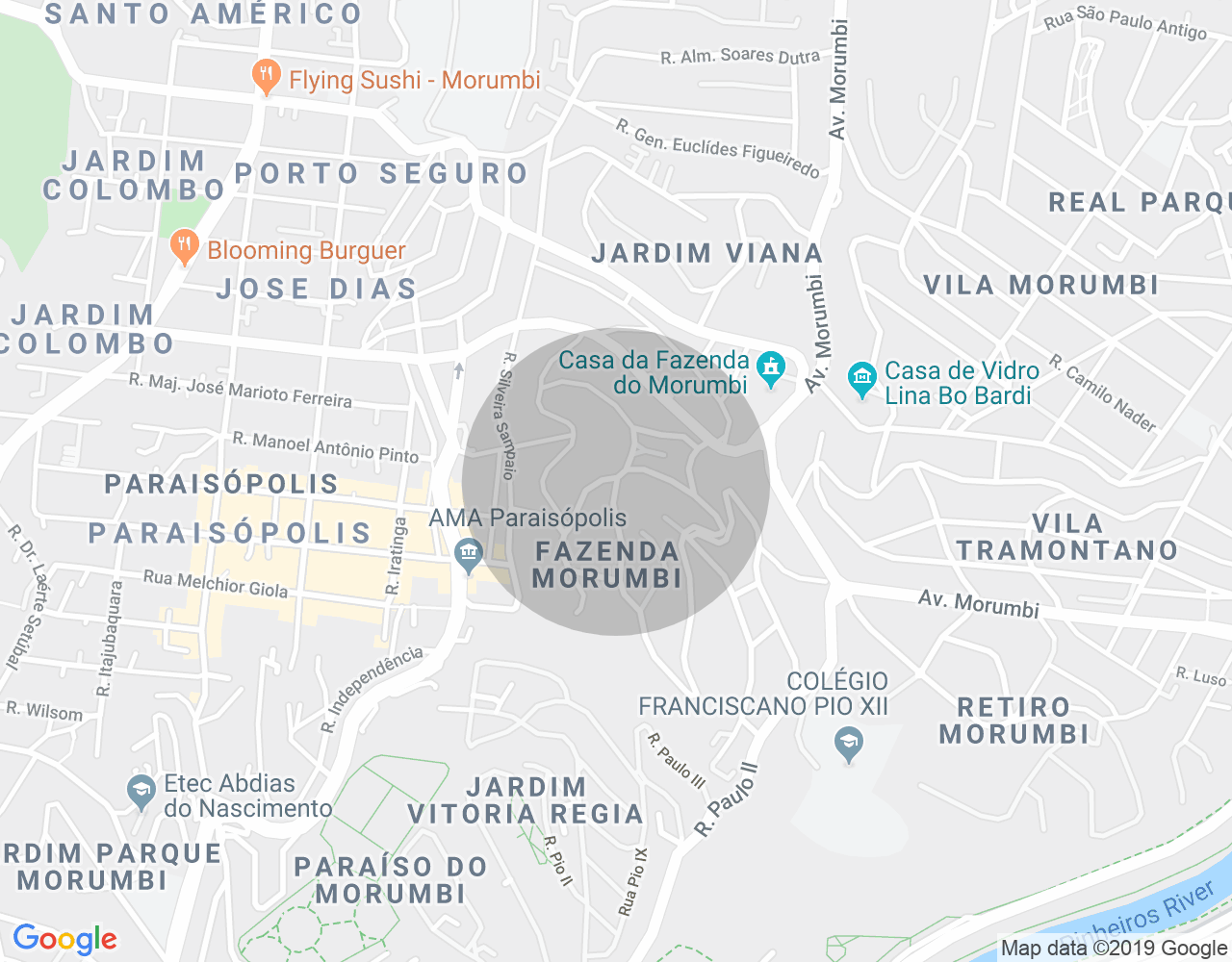 Imóvel no mapa