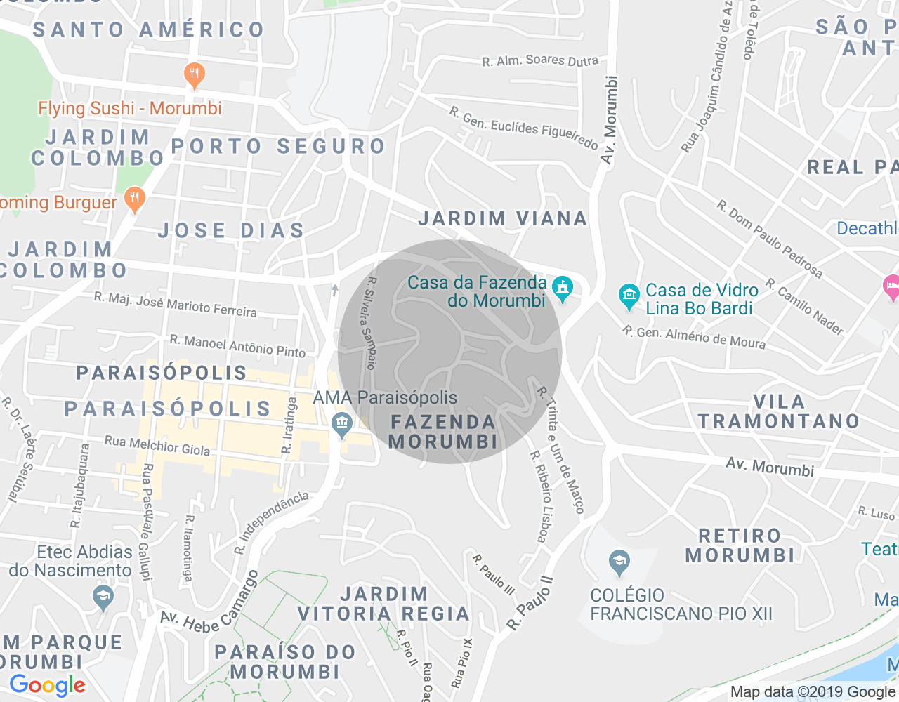 Imóvel no mapa