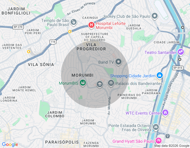 Imóvel no mapa