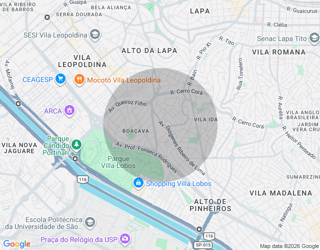 Imóvel no mapa