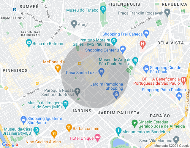 Imóvel no mapa