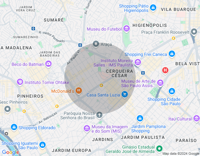 Imóvel no mapa