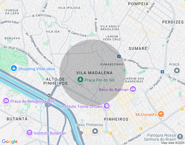 Imóvel no mapa