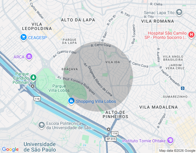 Imóvel no mapa