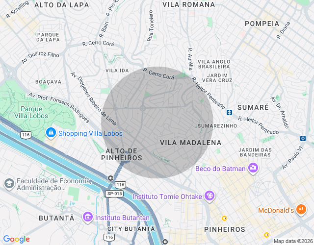 Imóvel no mapa