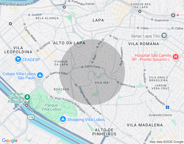 Imóvel no mapa