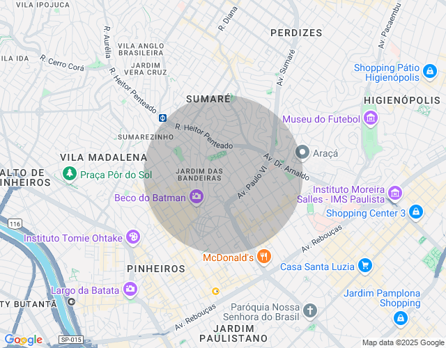 Imóvel no mapa