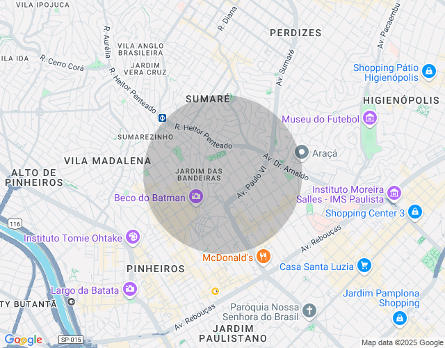 Imóvel no mapa