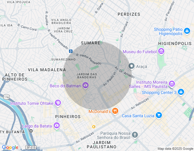 Imóvel no mapa