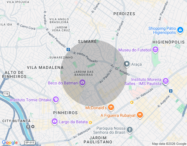 Imóvel no mapa