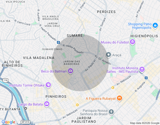 Imóvel no mapa