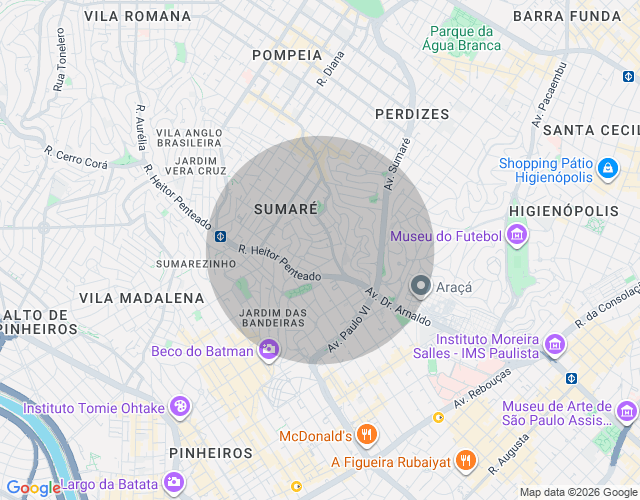 Imóvel no mapa