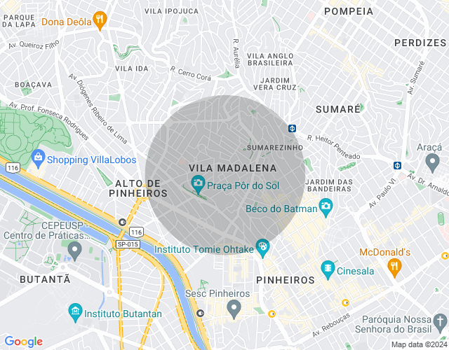 Imóvel no mapa