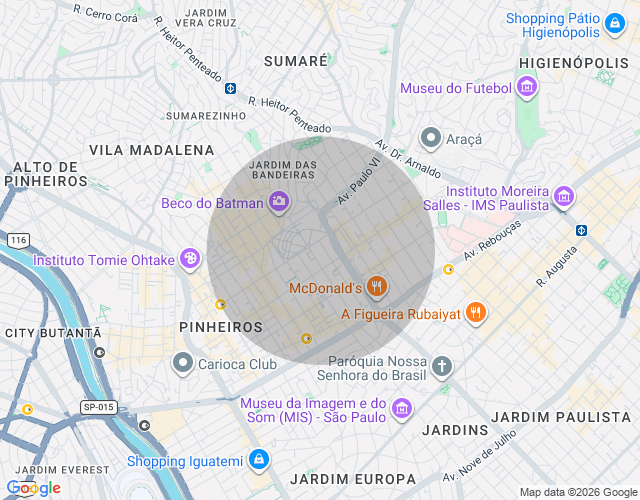 Imóvel no mapa