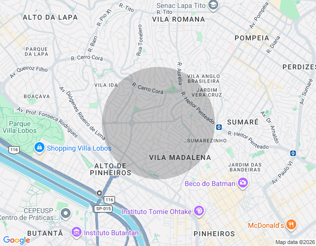 Imóvel no mapa