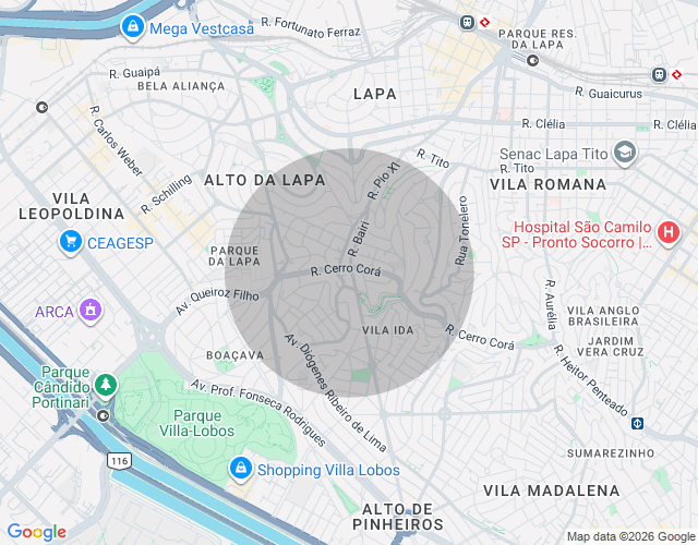 Imóvel no mapa