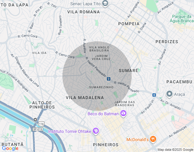 Imóvel no mapa