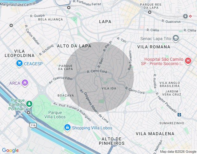 Imóvel no mapa