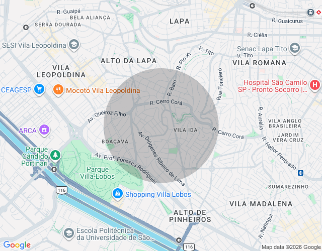 Imóvel no mapa