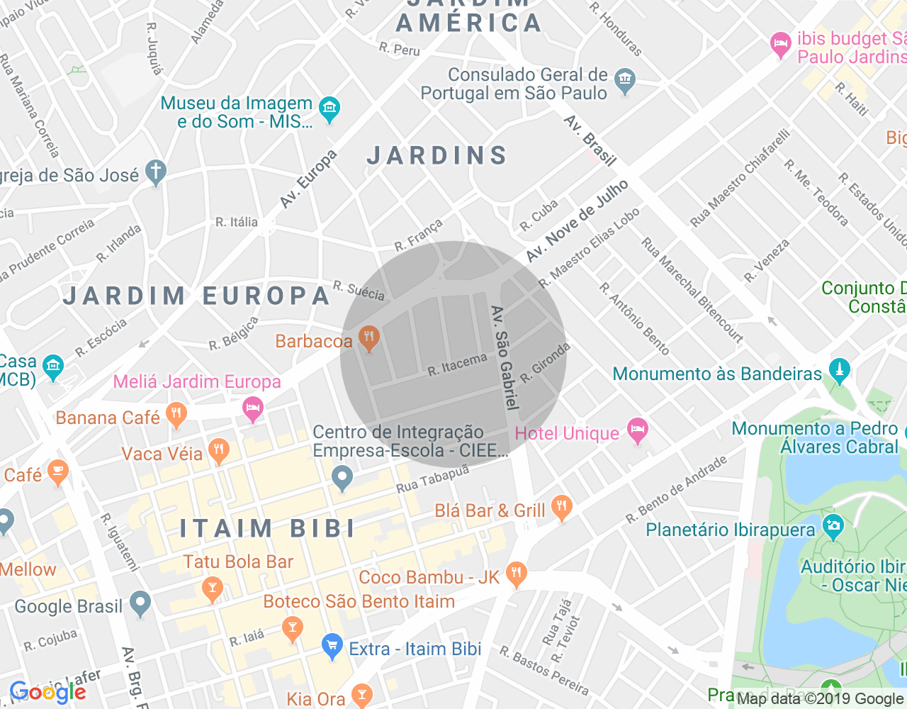 Imóvel no mapa