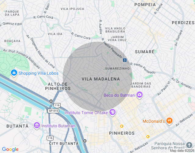 Imóvel no mapa