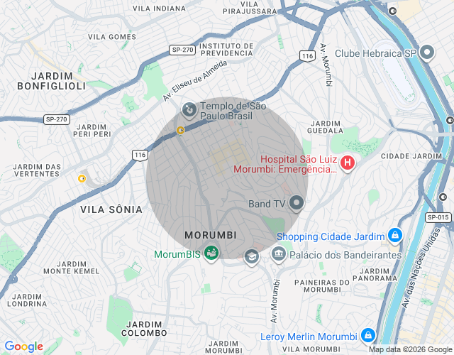 Imóvel no mapa