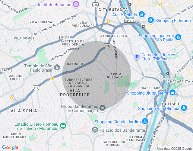 Imóvel no mapa