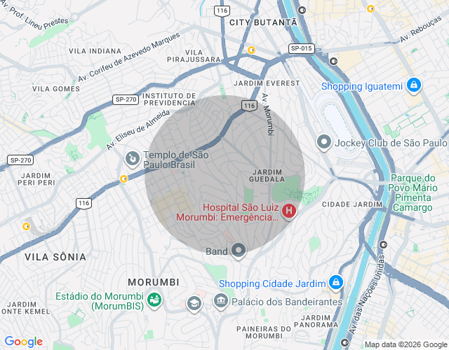 Imóvel no mapa