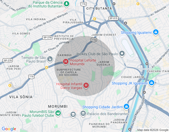 Imóvel no mapa