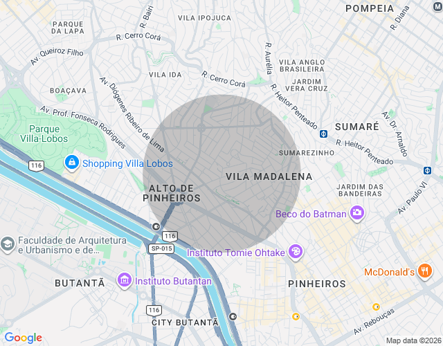 Imóvel no mapa