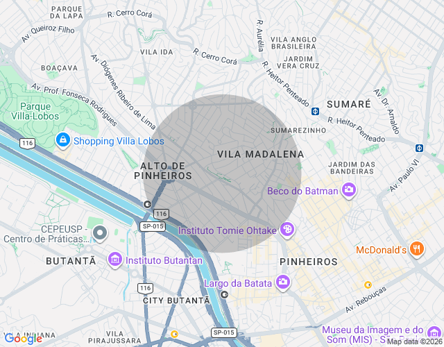 Imóvel no mapa