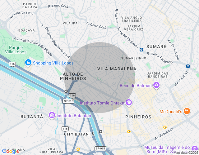 Imóvel no mapa