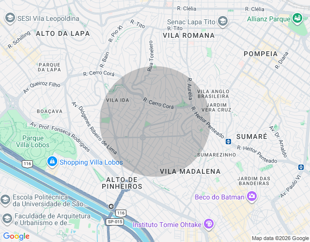 Imóvel no mapa