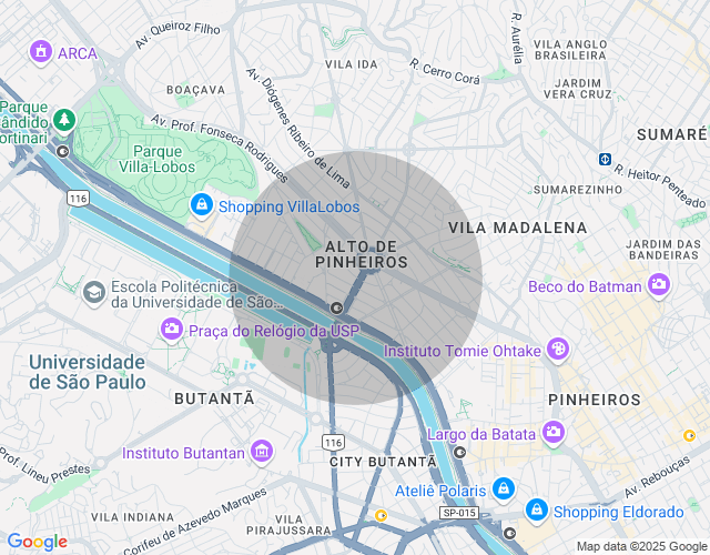 Imóvel no mapa