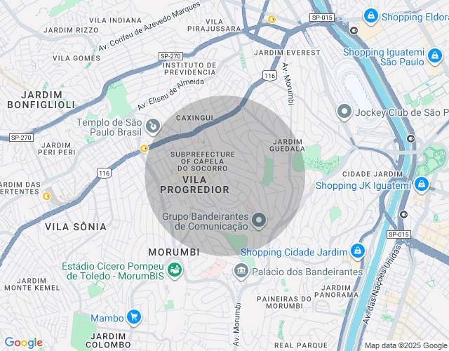 Imóvel no mapa