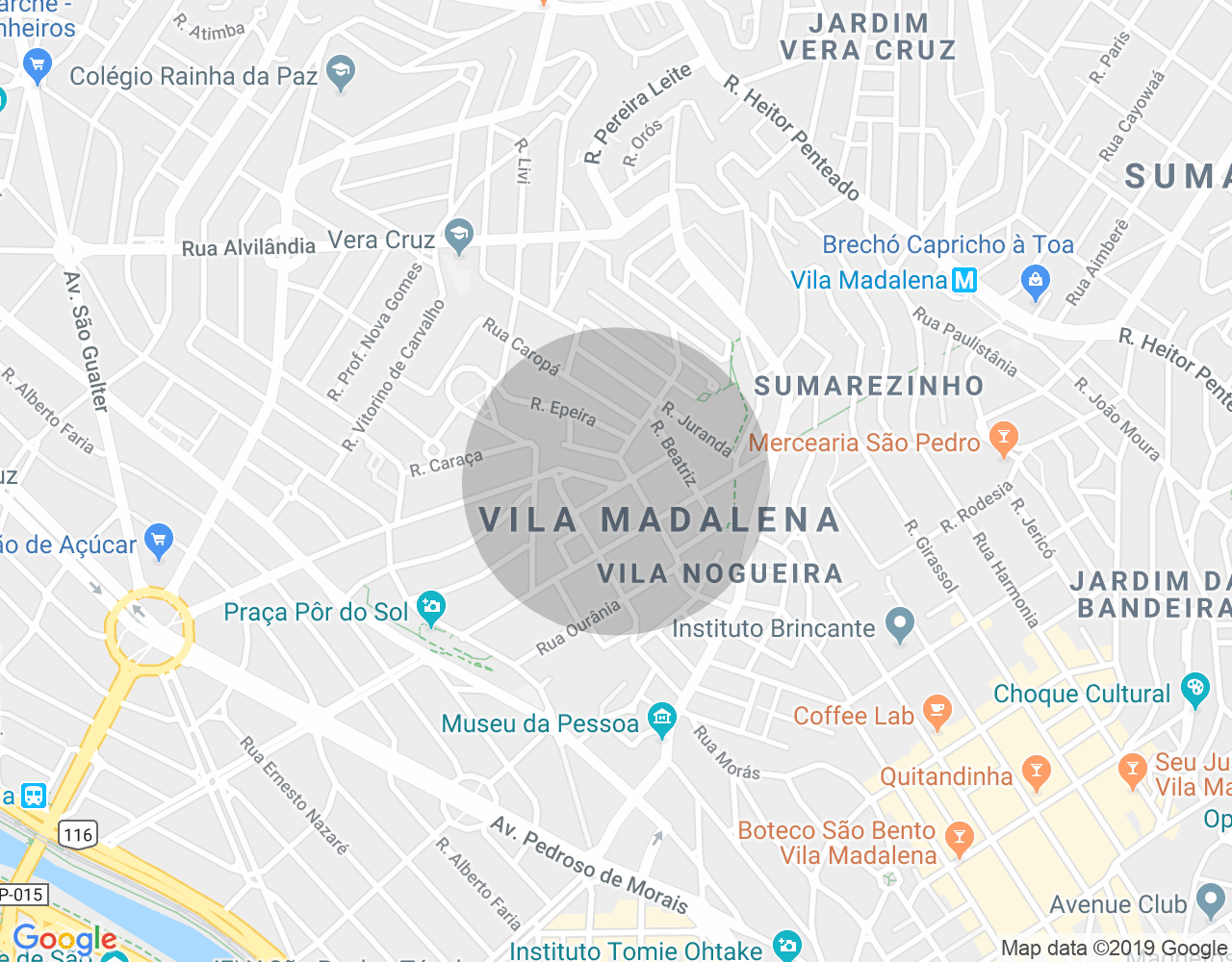 Imóvel no mapa