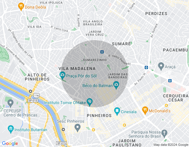 Imóvel no mapa