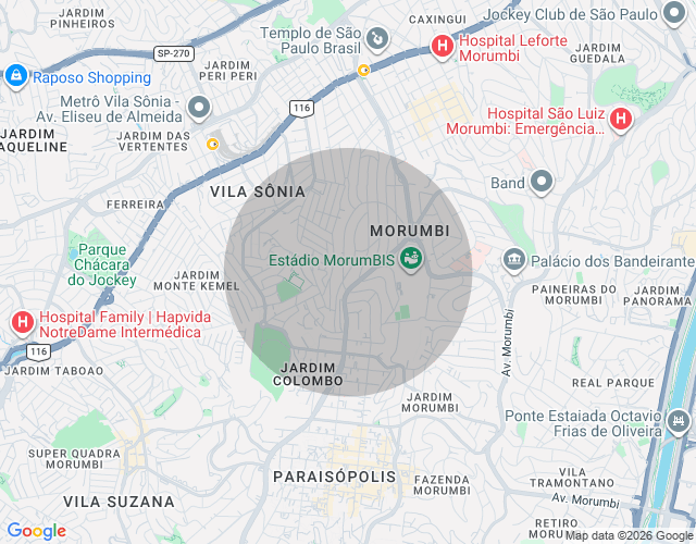 Imóvel no mapa